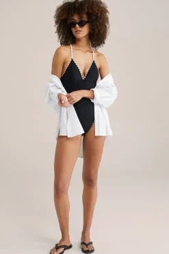 badpak met embroidery