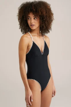 badpak met embroidery
