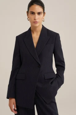 blazer met dessin van wolmix