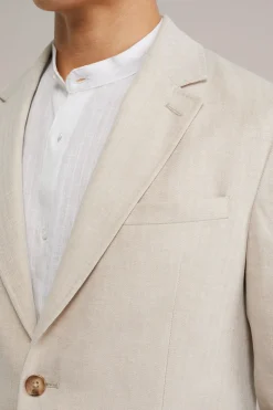 blazer met stretch en visgraatpatroon