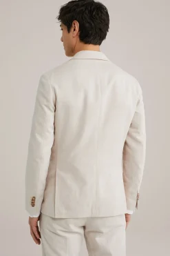 blazer met stretch en visgraatpatroon
