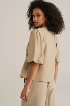blouse met ballonmouwen