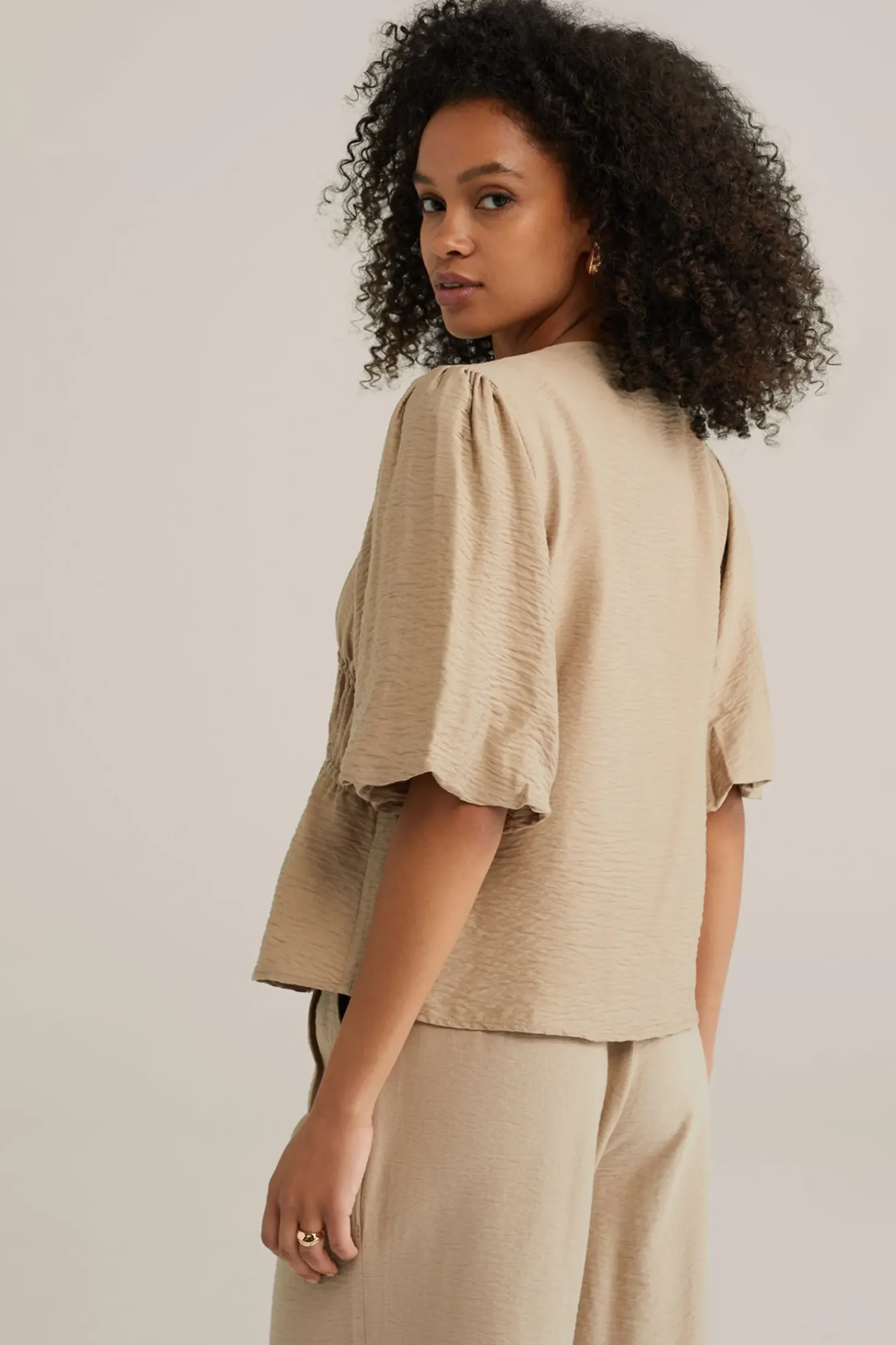 blouse met ballonmouwen