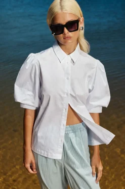 blouse met ballonmouwen