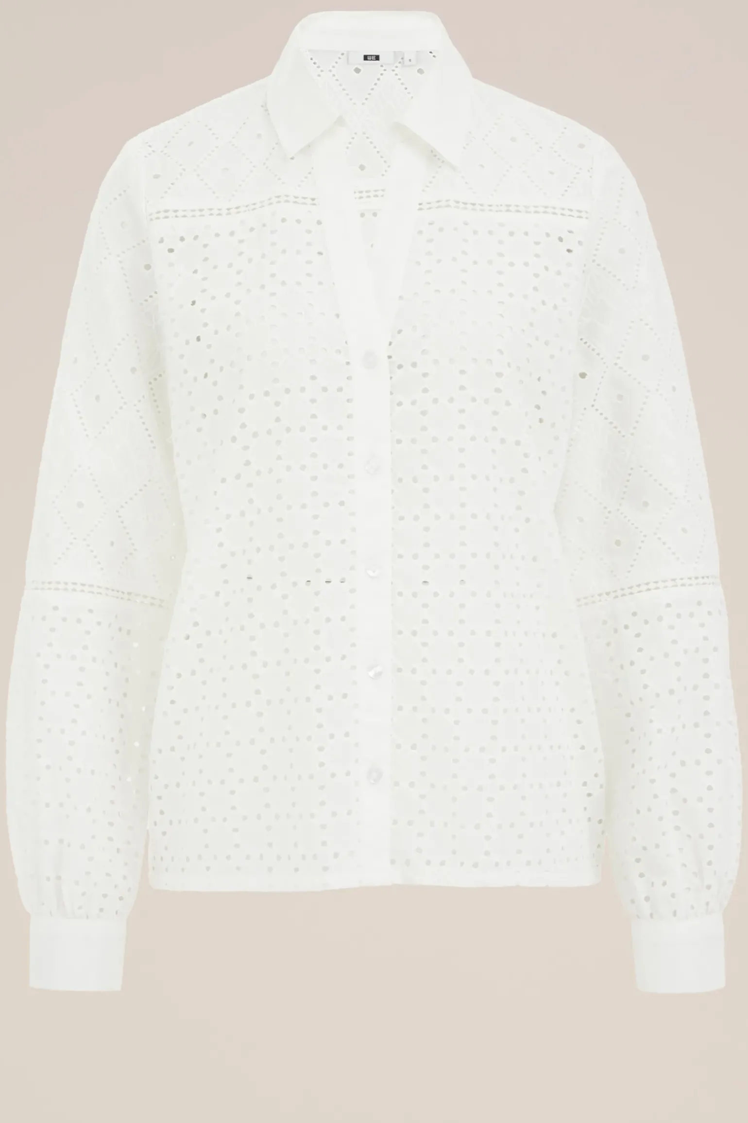 blouse met broderie anglaise