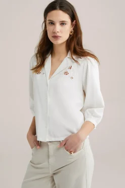 blouse met embroidery