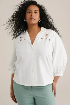 blouse met embroidery - Curve