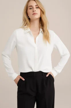 blouse met fijne structuur