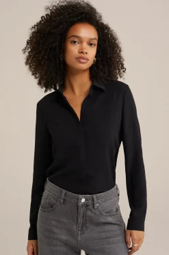 blouse met fijne structuur