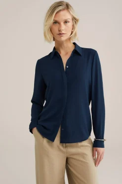 blouse met fijne structuur
