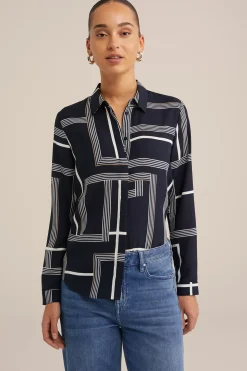 blouse met fijne structuur