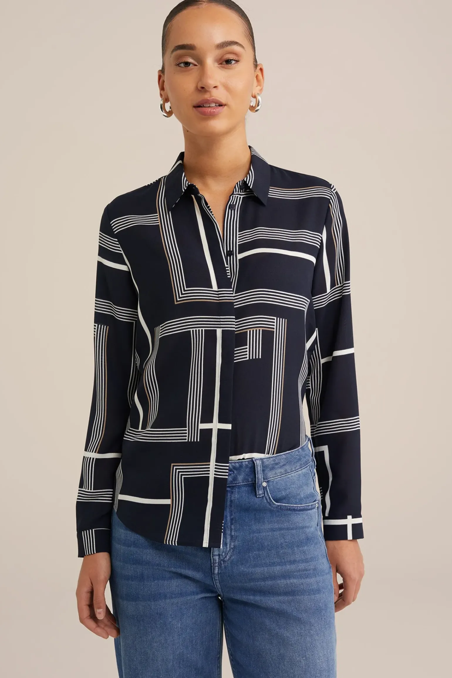 blouse met fijne structuur