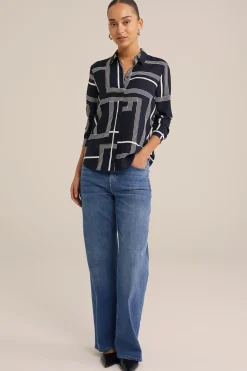 blouse met fijne structuur