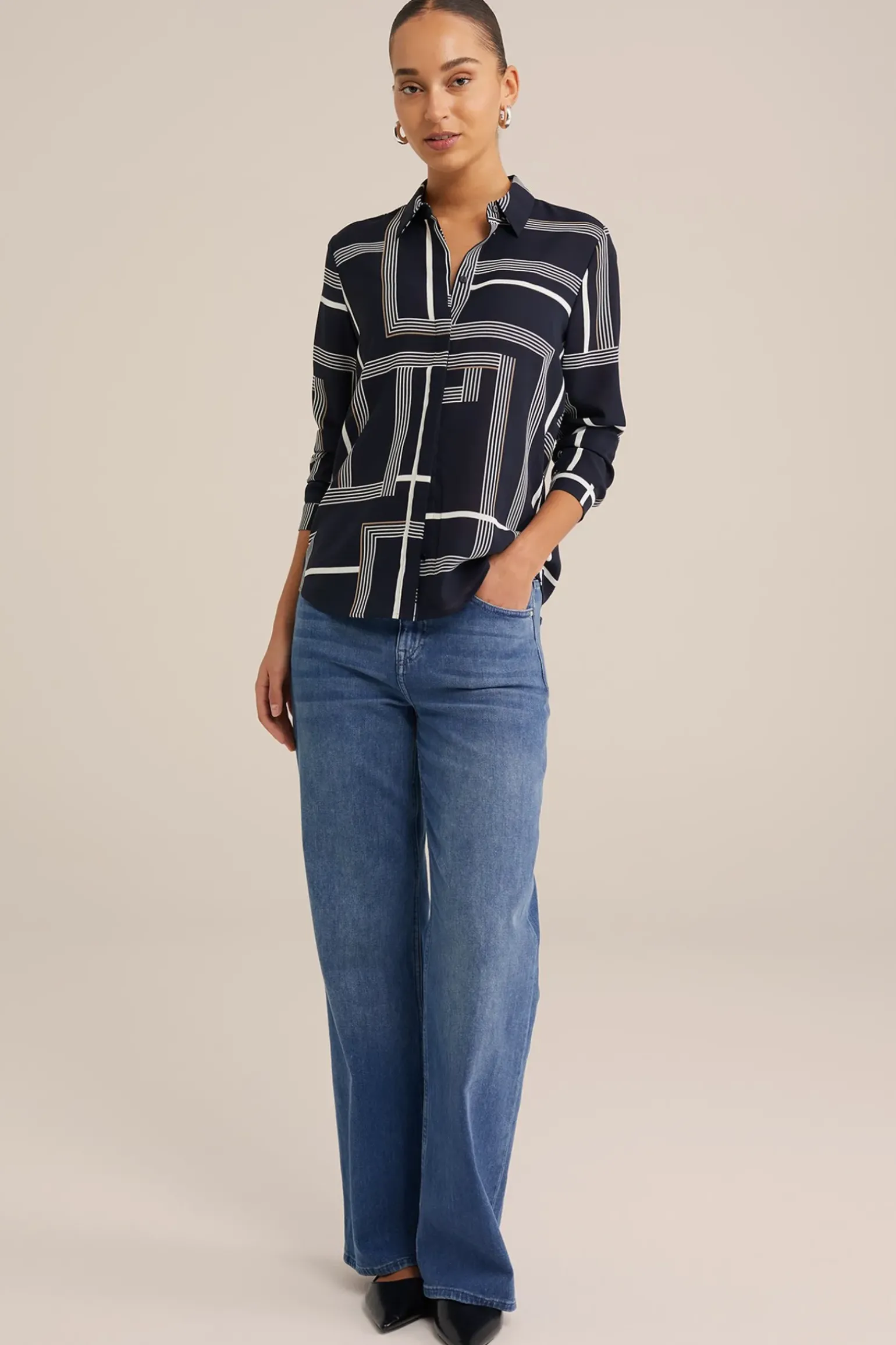 blouse met fijne structuur