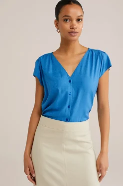 blouse met jacquard-dessin