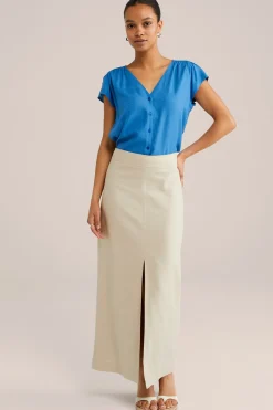 blouse met jacquard-dessin
