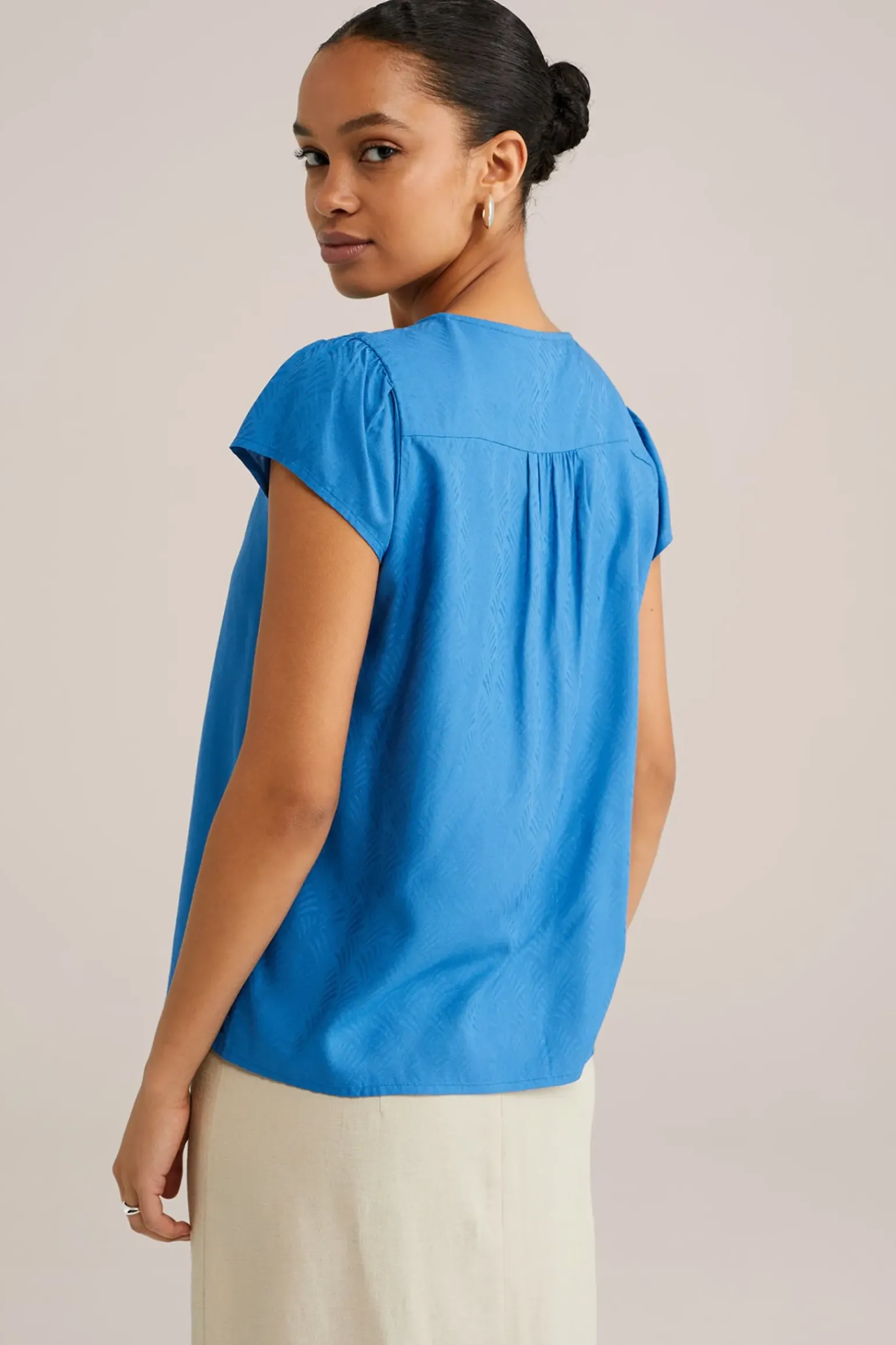 blouse met jacquard-dessin