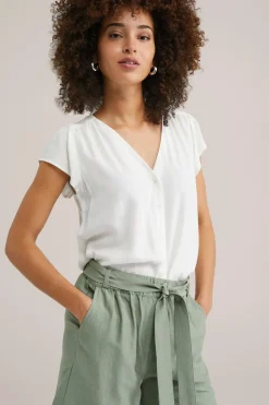 blouse met jacquard-dessin