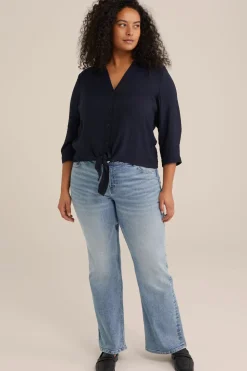 blouse met knoopdetail - Curve