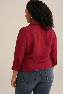 blouse met knoopdetail - Curve