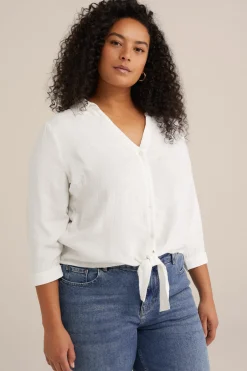 blouse met knoopdetail - Curve