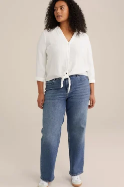 blouse met knoopdetail - Curve