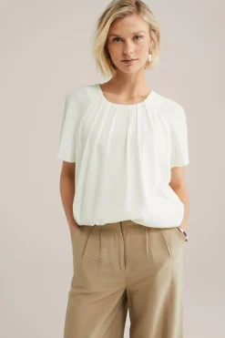 blouse met plooidetail