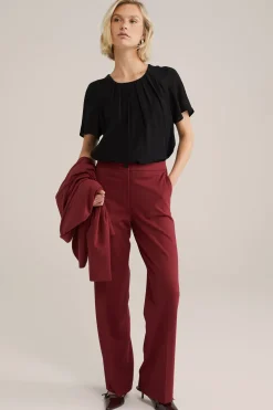 blouse met plooidetail