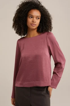 blouse met satijnenlook