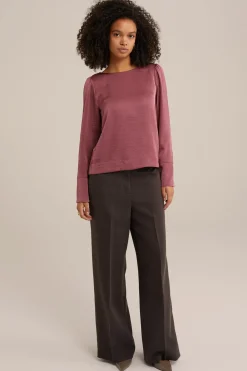 blouse met satijnenlook