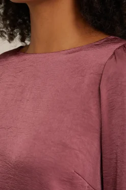 blouse met satijnenlook