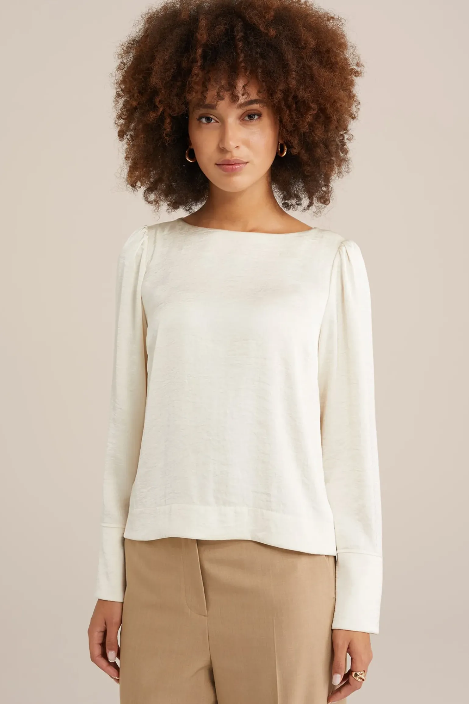 blouse met satijnenlook