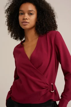 blouse met sluitdetail