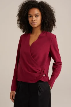 blouse met sluitdetail