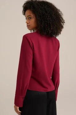 blouse met sluitdetail