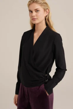 blouse met sluitdetail