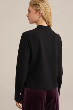 blouse met sluitdetail