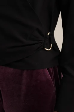 blouse met sluitdetail