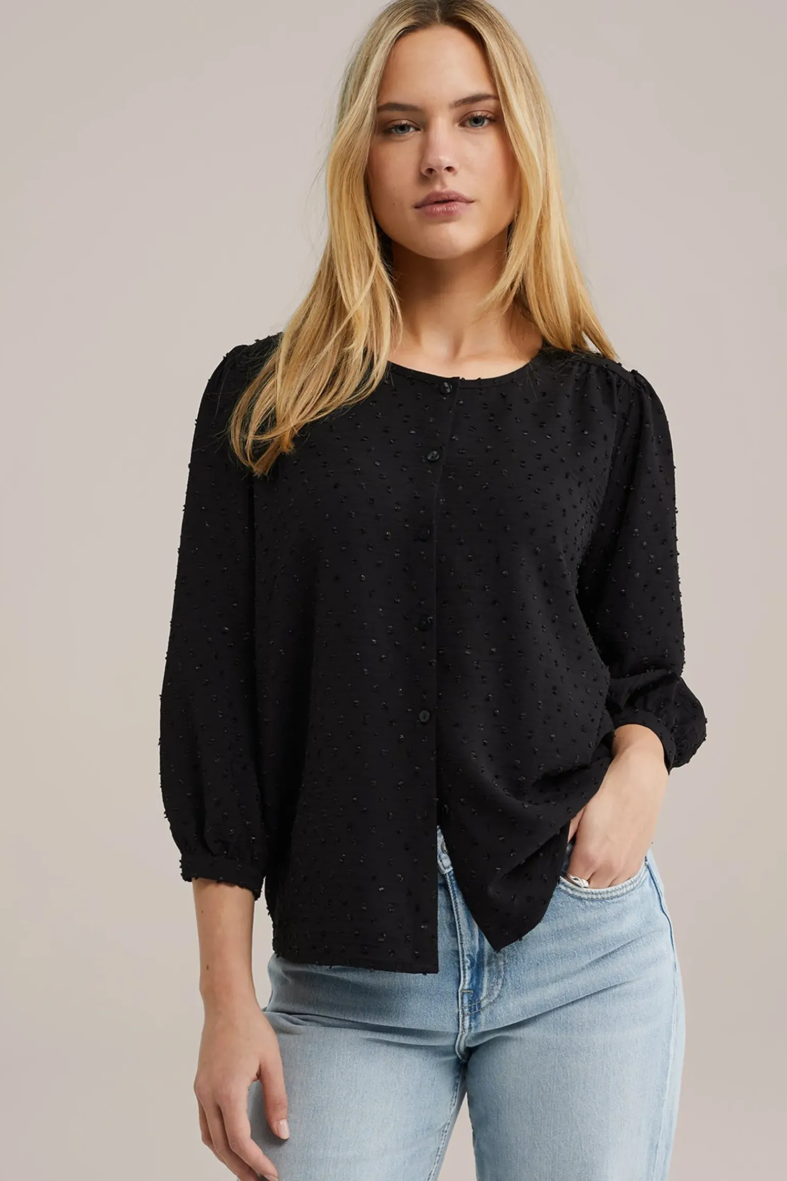 blouse met structuur