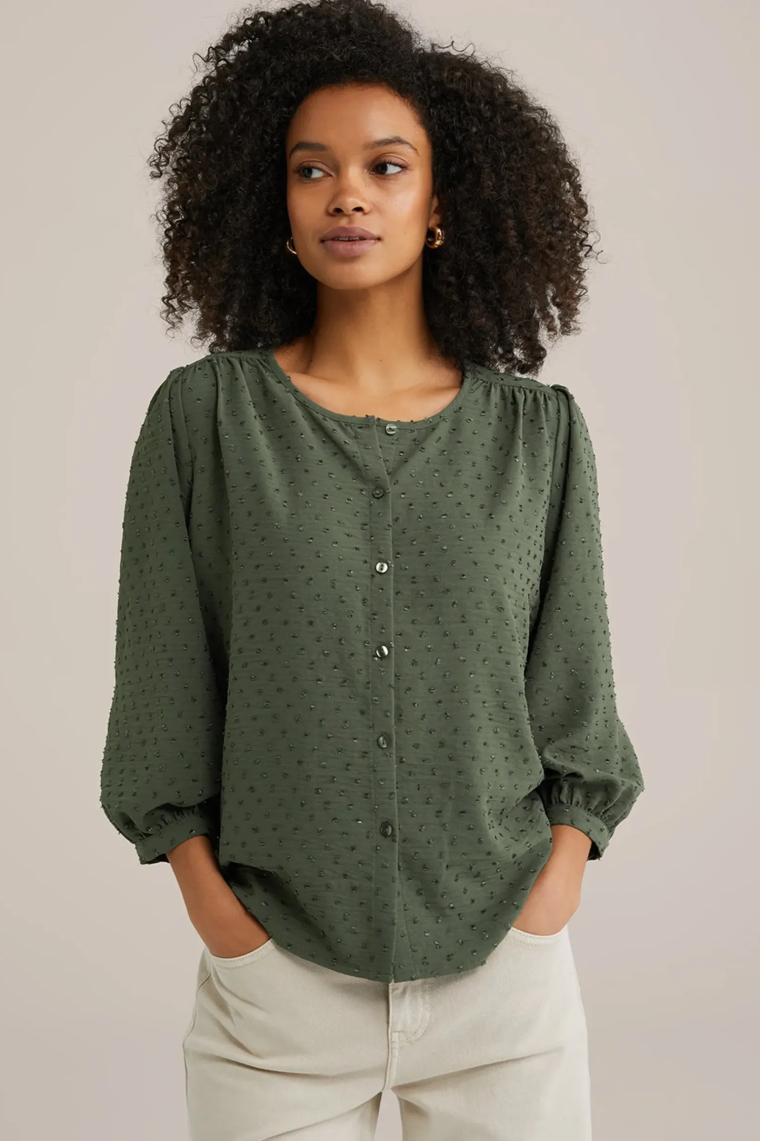 blouse met structuur