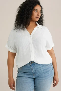 blouse met structuur - Curve