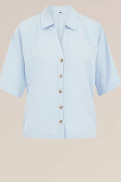 blouse van linnenmix