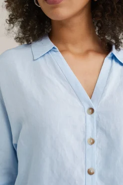 blouse van linnenmix