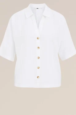 blouse van linnenmix