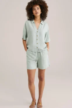 blouse van linnenmix