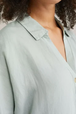 blouse van linnenmix
