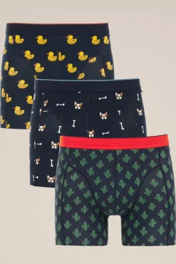 boxershort met dessin, 3-pack