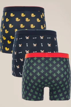 boxershort met dessin, 3-pack