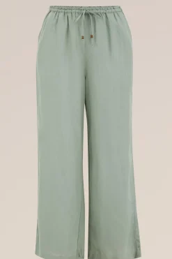 broek van linnenmix - Curve