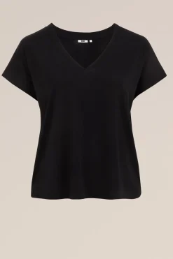 curve T-shirt met V- hals